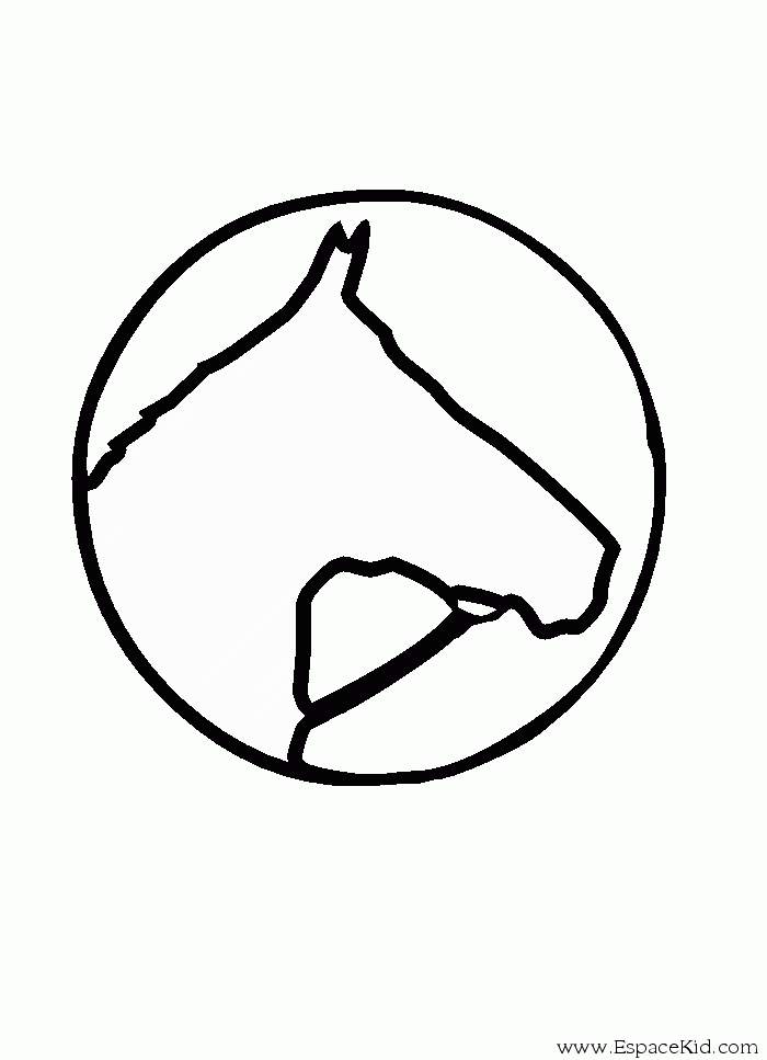 Coloriage De Tete De Cheval