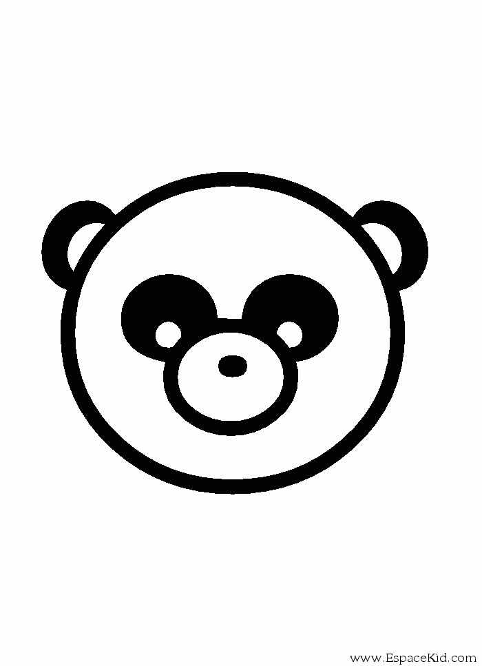 Coloriage Tete De Panda A Imprimer Dans Les Coloriages Panda Dessin A Imprimer