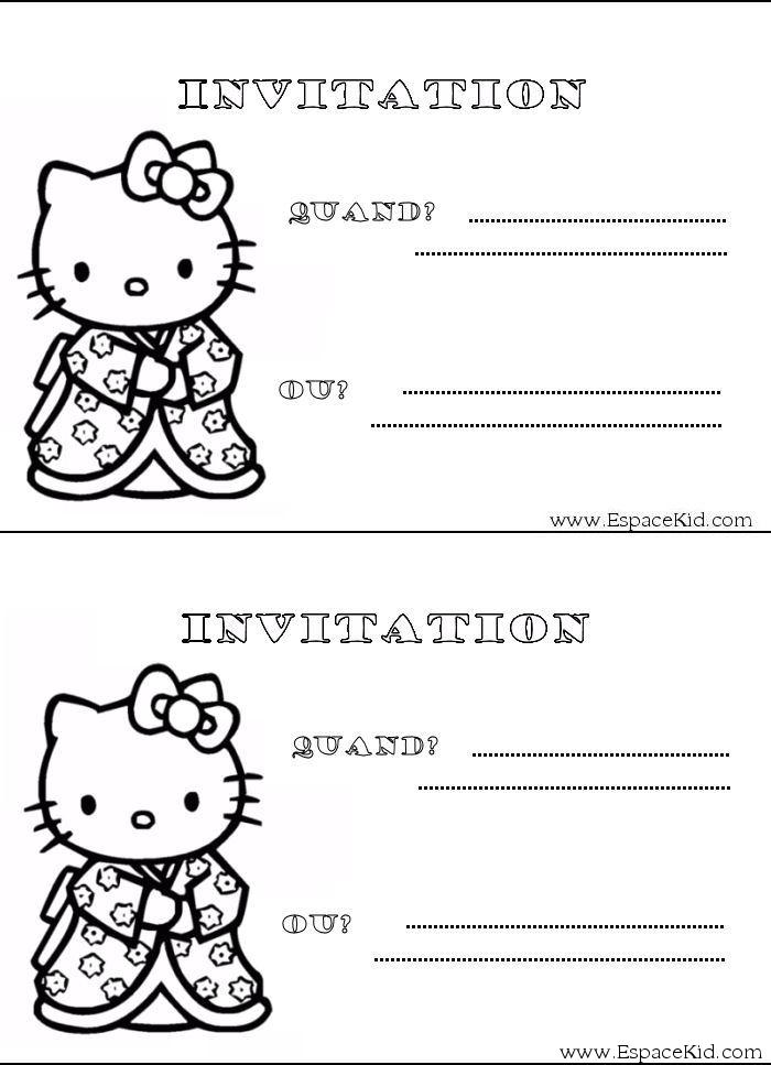 Coloriage Carton invitation anniversaire nature Coloriage Carte