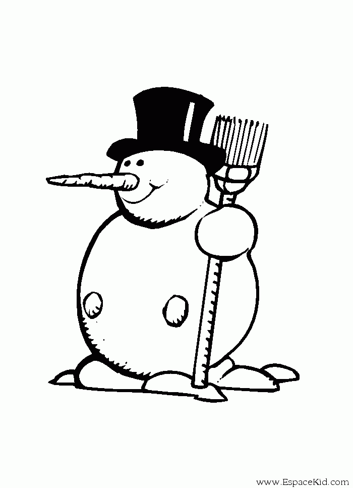 Coloriage bonhomme de neige