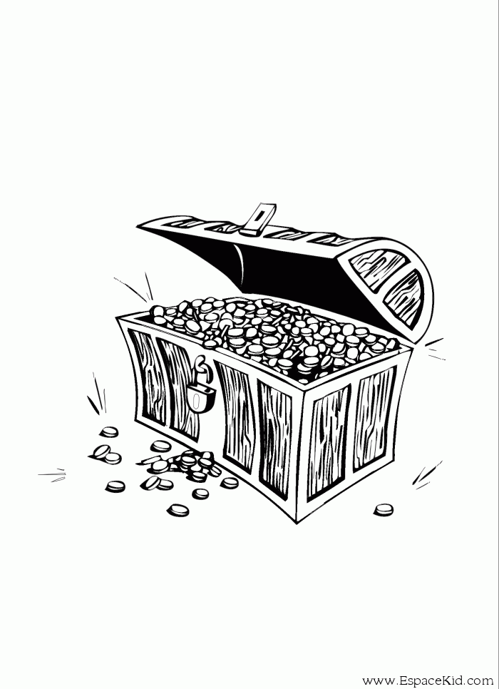 Coffre De Pirate Coloriage