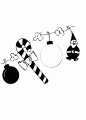 Coloriage Guirlande de boules et de sucre d'orge et dessin Guirlande de boules et de sucre d'orge