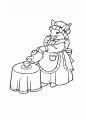 Coloriage Souris qui sert le th et dessin Souris qui sert le th