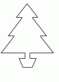 Coloriage Simple sapin en pot et dessin Simple sapin en pot