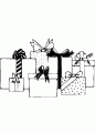 Coloriage Ensemble de cadeaux et dessin Ensemble de cadeaux
